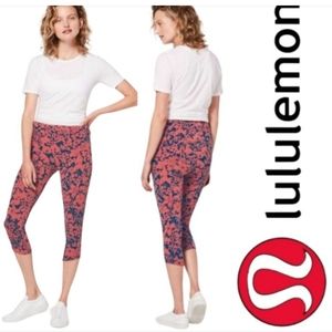 Lululemon All You Do Tight 25" Efflorescent Dark Canyon Onyx Blue Size 8